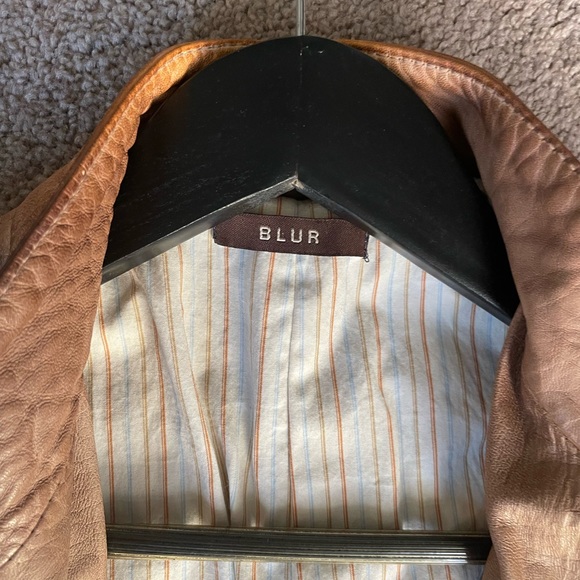 Blur Leather Jacket Size 44 Made in Italy - Picture 8 of 11